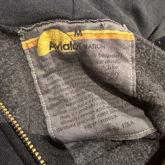 Aviation Nation Sunset Patch Crop Zip Hoodie - Picture 5 of 5